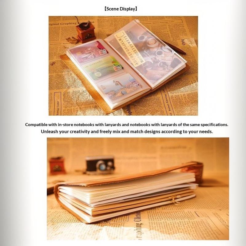 Plastikowa torba na zamek błyskawiczny do notatnika Midori Travelers Notebook, dziennika, planera, akcesorium, uchwyt na karty, przechowywanie, standardowy/kieszonkowy/paszportowy