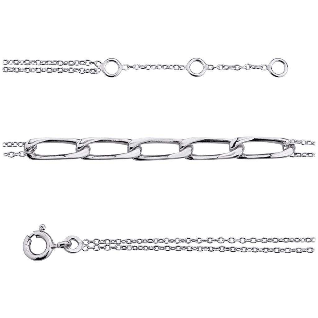 Altesse [Q7521] - Silver Bracelet 'Chorégraphie' Silver (rhodium Plated) - Width 5 Mm