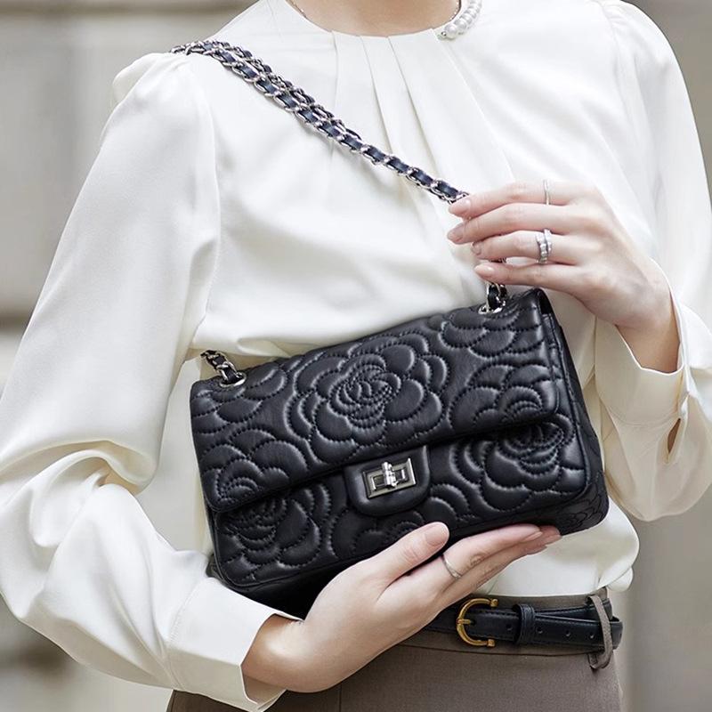 Diamond Lattice Women's Bag Senior Texture Chain Bag Shoulder Crossbody Bag