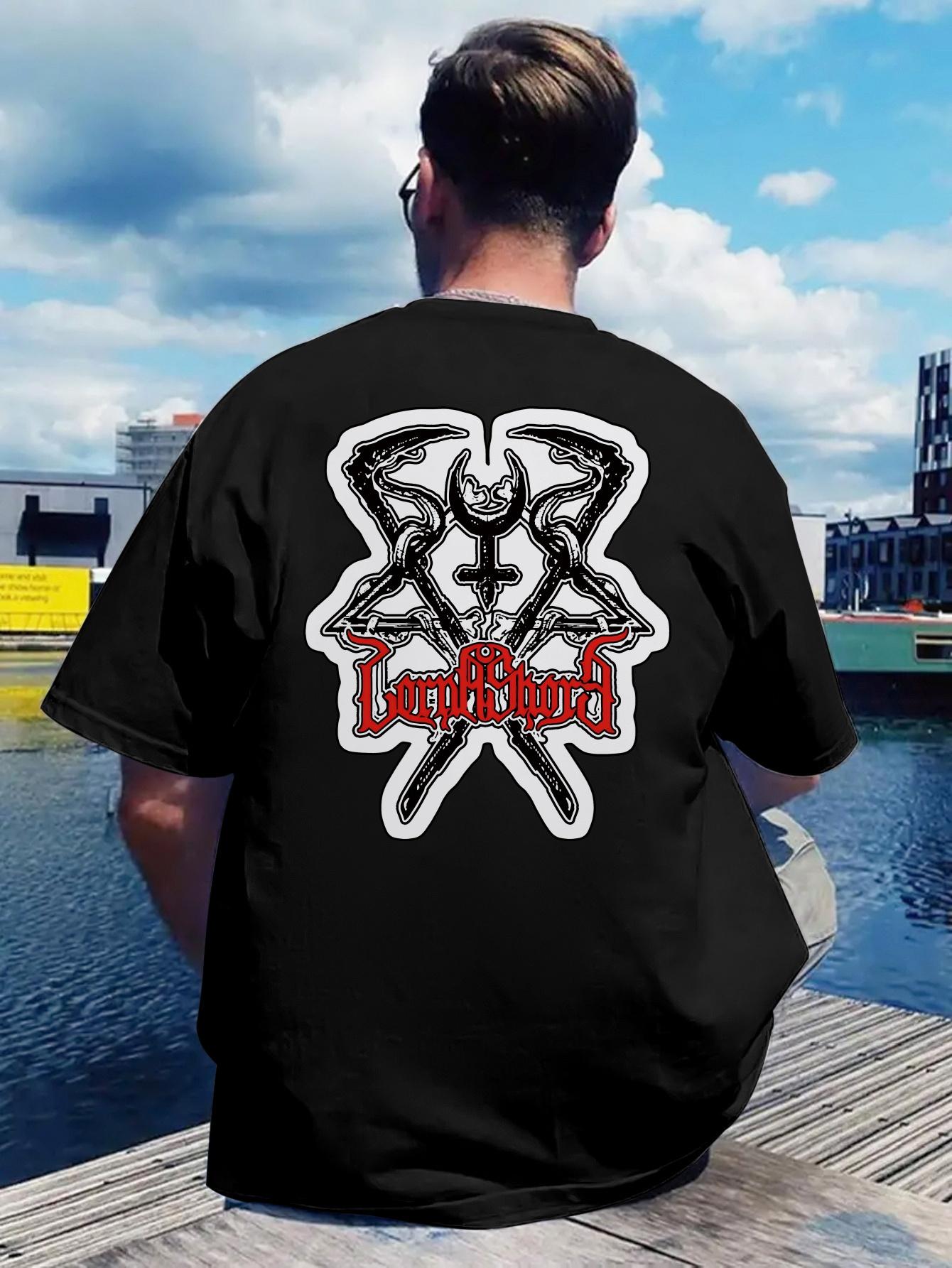 

Vintage Heavy Metal Band Back Print T-shirt - Black Retro Rock Tee with Graphic XXXXL