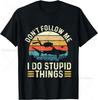 Don't Follow Me I Do Stupid Things Scuba Diving Diver T-Shirt Men Clothing COTTON  Graphic T Shirts