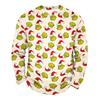 Men's Plus Size Loose Fit Casual Neck Long Sleeve T-Shirt with Christmas Print for Fall and Winter