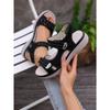 Ladies' Elegant Mary Jane Sandals - Adjustable Ankle Strap, Breathable Toe and Cushioned Insole, Summer Beach Slope Heel Design Open Toe Sandals