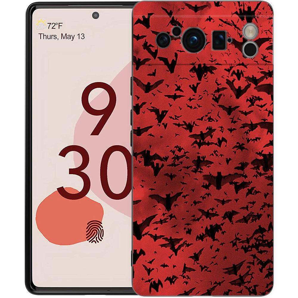 

Goth Vampire Bat animal Phone Case For Google Pixel 10 9 8 7 Pro 9A 8A 7A 6A 6 Pro XL Soft TPU Bumper Black Cover Pixel 9 Pro