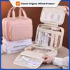 New PU Leather Hanging Cosmetic Bag For Women Portable Storage Makeup Organizer Large Capacity Travel Toiletry Storage Bags