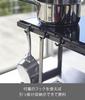 Yamazaki Extendable Kitchen Support Rack, Black, Approx. W54-92cm x D22.5cm x H25cm, Tower Extendable Support Rack, Kitchen Storage Rack, Model 4481