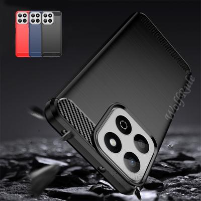 For Huawei Honor 200 Smart Case Cover Honor 200 Smart Capas Shockproof Armor Bumper Soft TPU Carbon Fiber Cover Honor 200 Smart