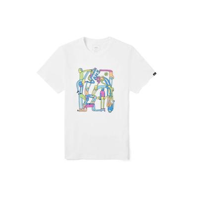 Vans OTW Artist Lickpalik Collaboration Cartoon Print Short Sleeve T-Shirt Men Tops White VN0A4RAVWHT