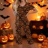 Women Two Piece Halloween Print Lounge Set Short Sleeve Top with Capri Pants Casual Pajama Set for Relaxed Fit