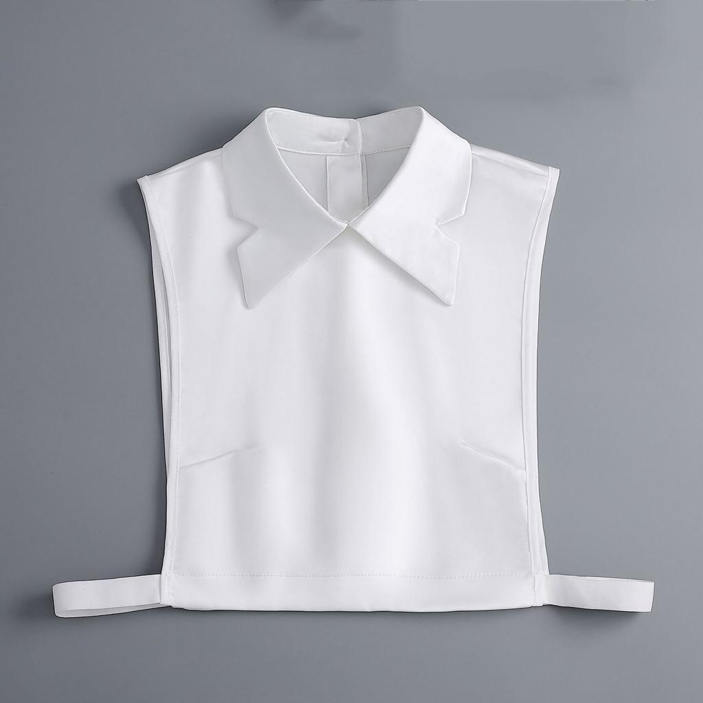 Women Lapel Fake Collar White Half Shirt False Collar Neckwear White Lapel Blouse Tops Shirt Detachable Collar Accessories