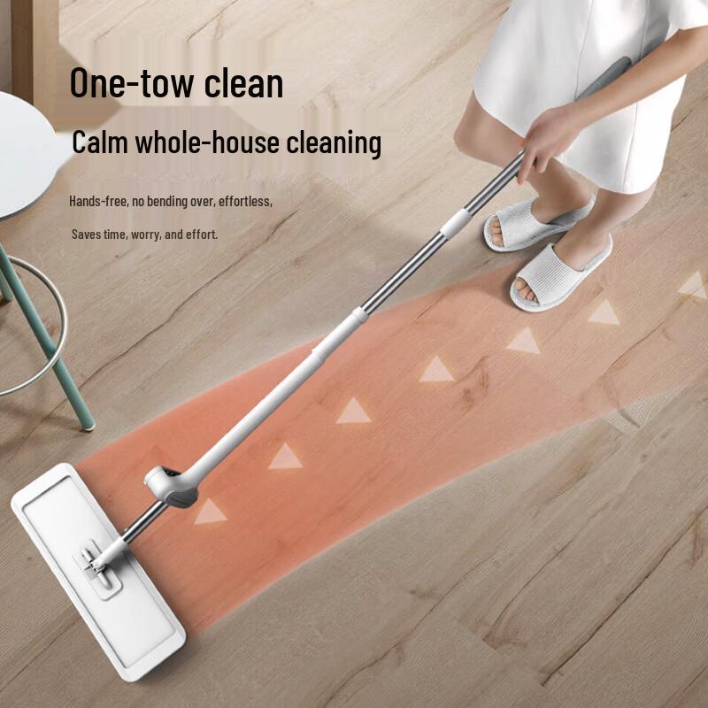 Yixi Hands-Free Flat Mop with Folding Bucket