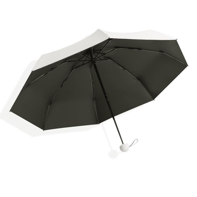 50 % rabatt på svart kapselparaply i lommeformat - Seks-skjerms sammenleggbar for sol og regn