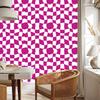 Wallpaper Casual Checkerboard Purple for Living Room and Bedroom 50x1000