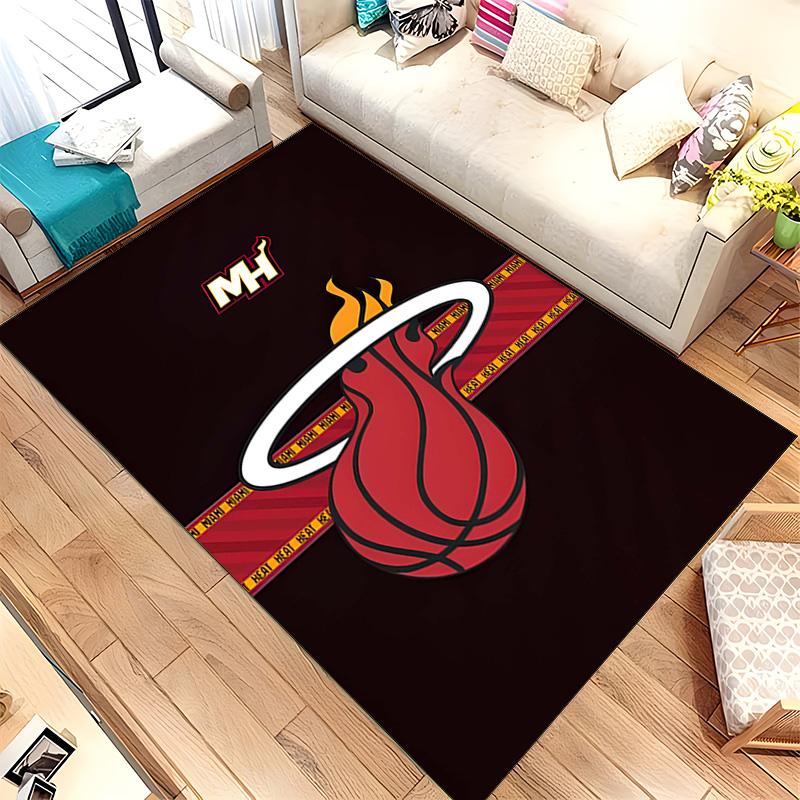 Miami Heat (5) Rug Suitable For Living Rooms Bedrooms Computer Rooms Dining Areas And Placement Under Tables And Chairs Also An Ideal Choice For Offic