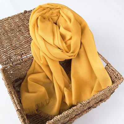 Long Women'S Warm Decorative Scarf Solid Color Thin Wool Scarf