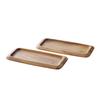 Kevnhaun 2-Way Tray Cutting Board, Set of 2, 30 X 15 Cm, Wooden Tray, Cutting Board, Serving Tray,