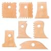 7 Pcs Pottery Tools Set Wooden Pottery Rib Foot Shaper Trimming Tools for Ceramics Clay Carving And Shaping Craft