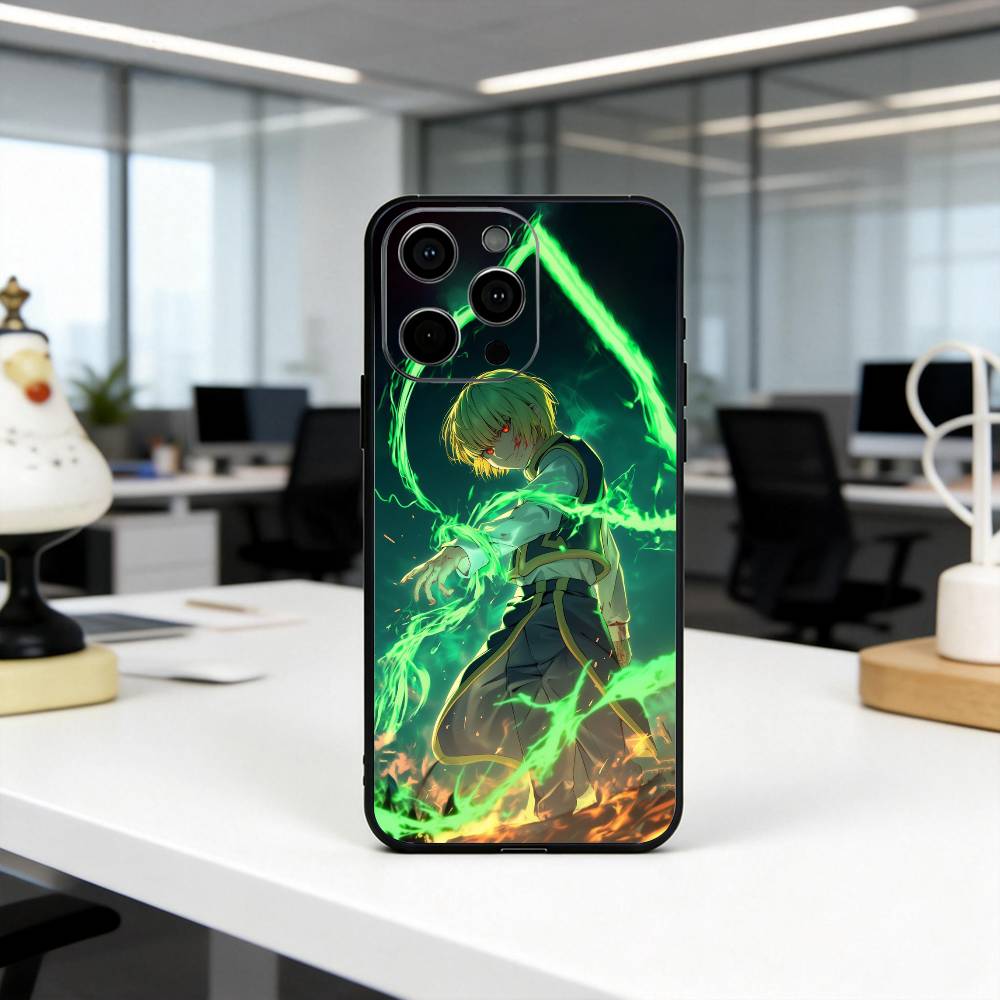 

H-Hunter K-Kurapika H-Hunter-HKH Phone Case For iPhone 17,16,15,14,13,12,11 Plus,Pro Max,XS,Soft Silicone Black Cover iPhone16se4