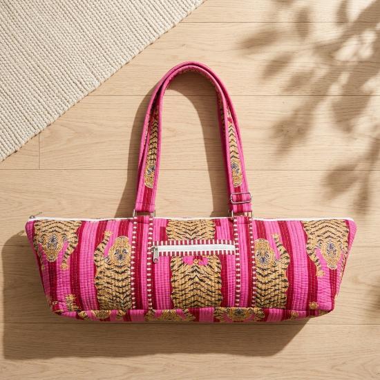 Yoga Bag usalover925 Animal Print Quilted Cotton Yoga 55
