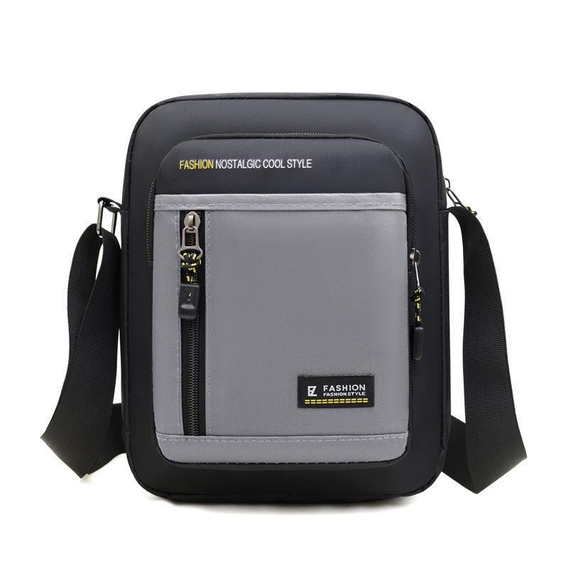 Трансграничная мужская модная водонепроницаемая сумка-мессенджер из ткани Оксфорд серый