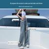2024 Women's High Waist Ripped Straight-Leg Jeans - Summer Thin, Loose, Wide-Leg, Mopping Style