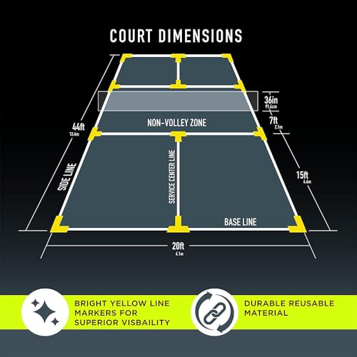 BIDSTUDIO Court Line Marker Kit for Pickleball Net Courts, Practice, Set of 12