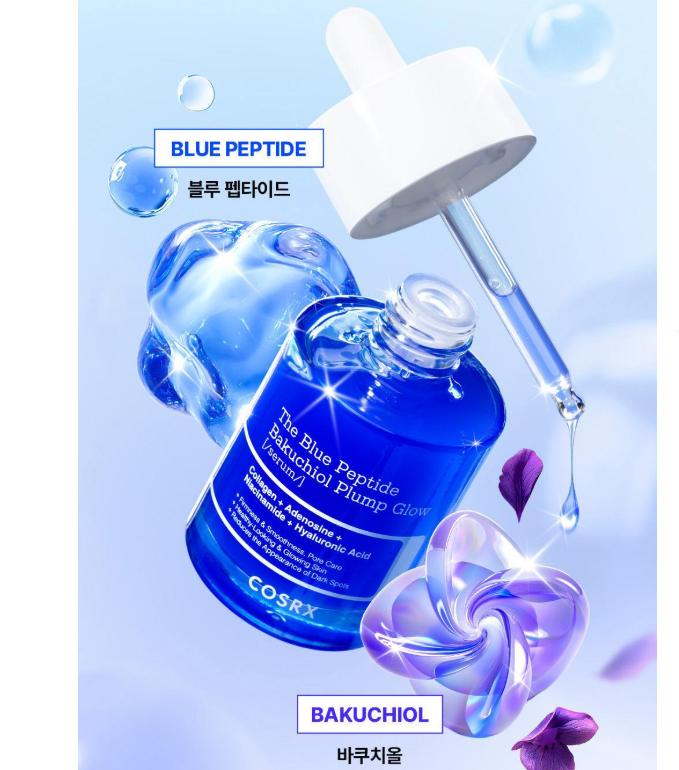 COSRX Siero The Blue Peptide Bakuchiol Plump Glow 50ml – Cura Idratante & Rassodante