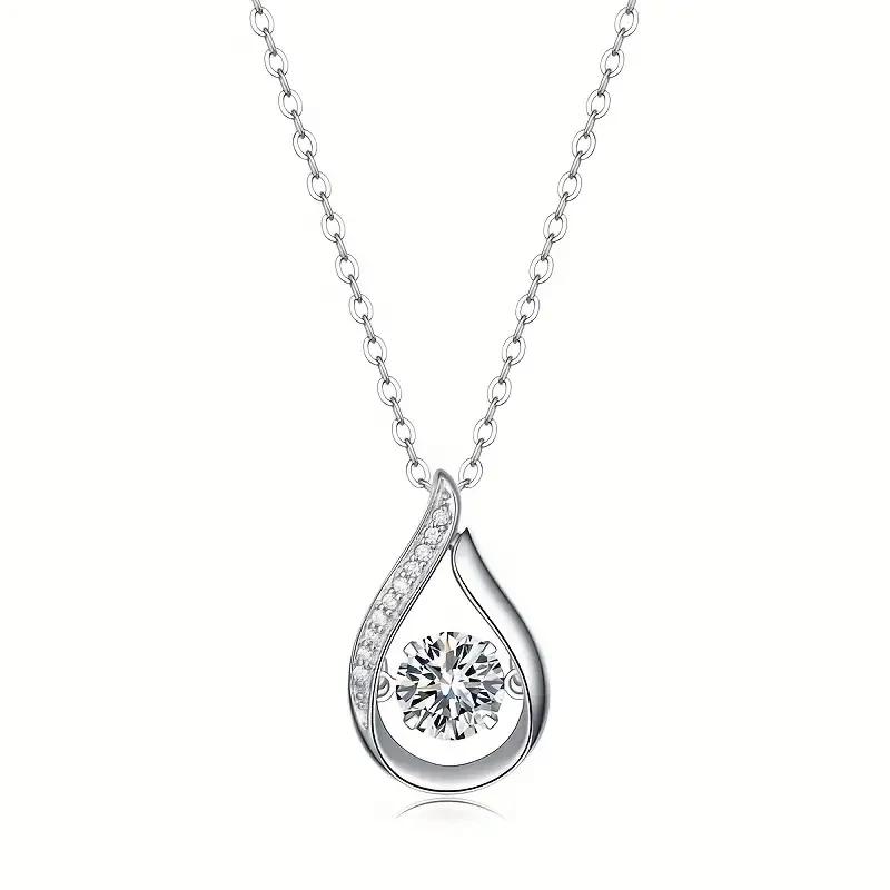 Xiaomi Huitan Classic Waterdrop Shaped Luxury Necklace for Women Inlaid AA Cubic Zirconia Eternity Engagement Necklace Female Jewelry