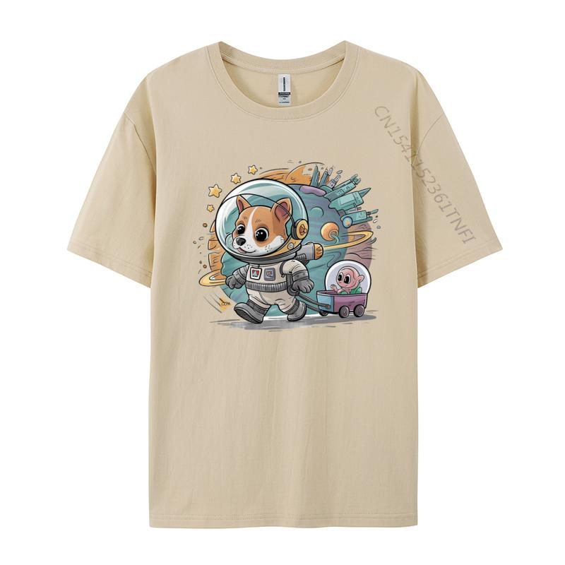Alien Dog Tshirt Babysitter Tshirts Cotton Top Tshirts For Unisex Normal Tops Shirts Grey Shirt Graphic Tee