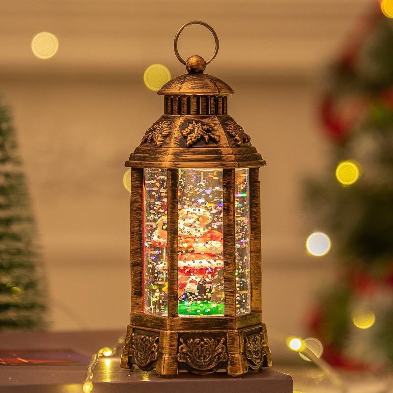 Christmas decoration glowing night light snow wind lamp crystal ball creative Christmas gift ornaments