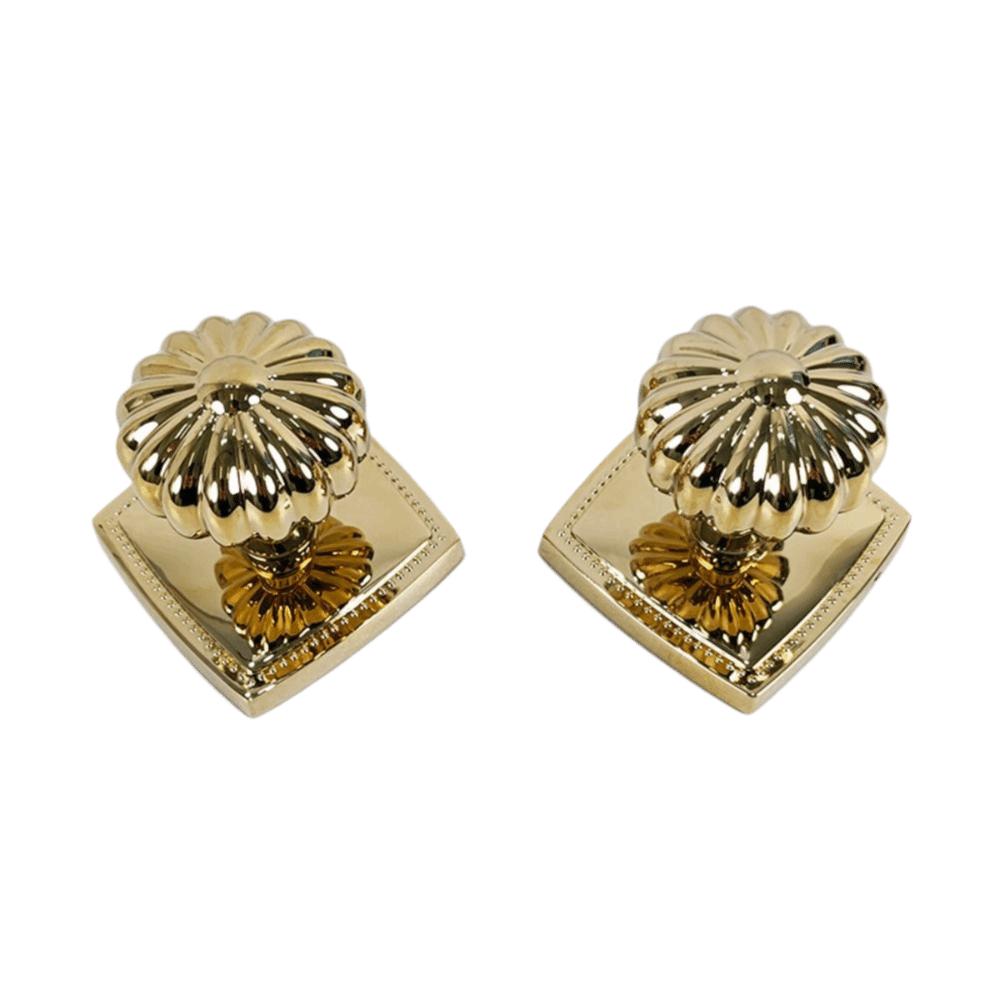 Solid Wood Zinc Alloy Invisible Door Lock Single Tongue Magnetic Double-sided Lock Pumpkin Shape Brass Spherical Lock Indoor