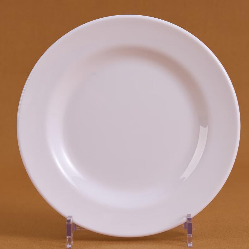 10-inch White Round Melamine Flat Plate