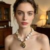 Bohemian Irregular Shell Beaded Necklace Vacation Vintage Big Love Necklace