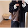 Ielgy Texture Underarm Bag Trendy Retro Casual Large-Capacity Commuter Shoulder Tote Bag