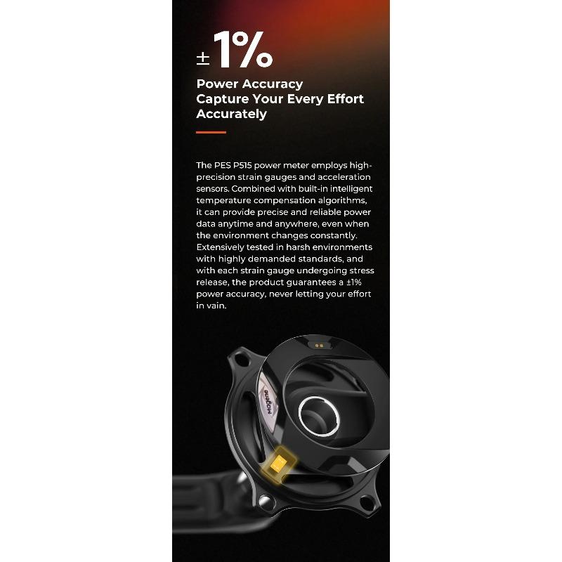 EU BIKE POWER METER Magene Power Meter for Cycling PES P515 Base 4 Bolt 110BCD 24mm Cadence Pedal Balance Ant Steel Spindle Crankset Chainring