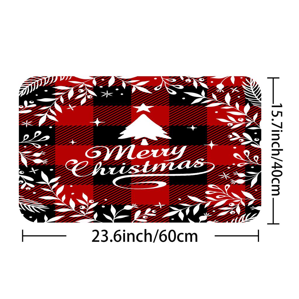 1Pc Waterproof Shower Curtain With Hooks Christmas Snow Scene Bathtub Curtain Soft Floor Rugs Non-Slip Bath Mat Bathroom Decor