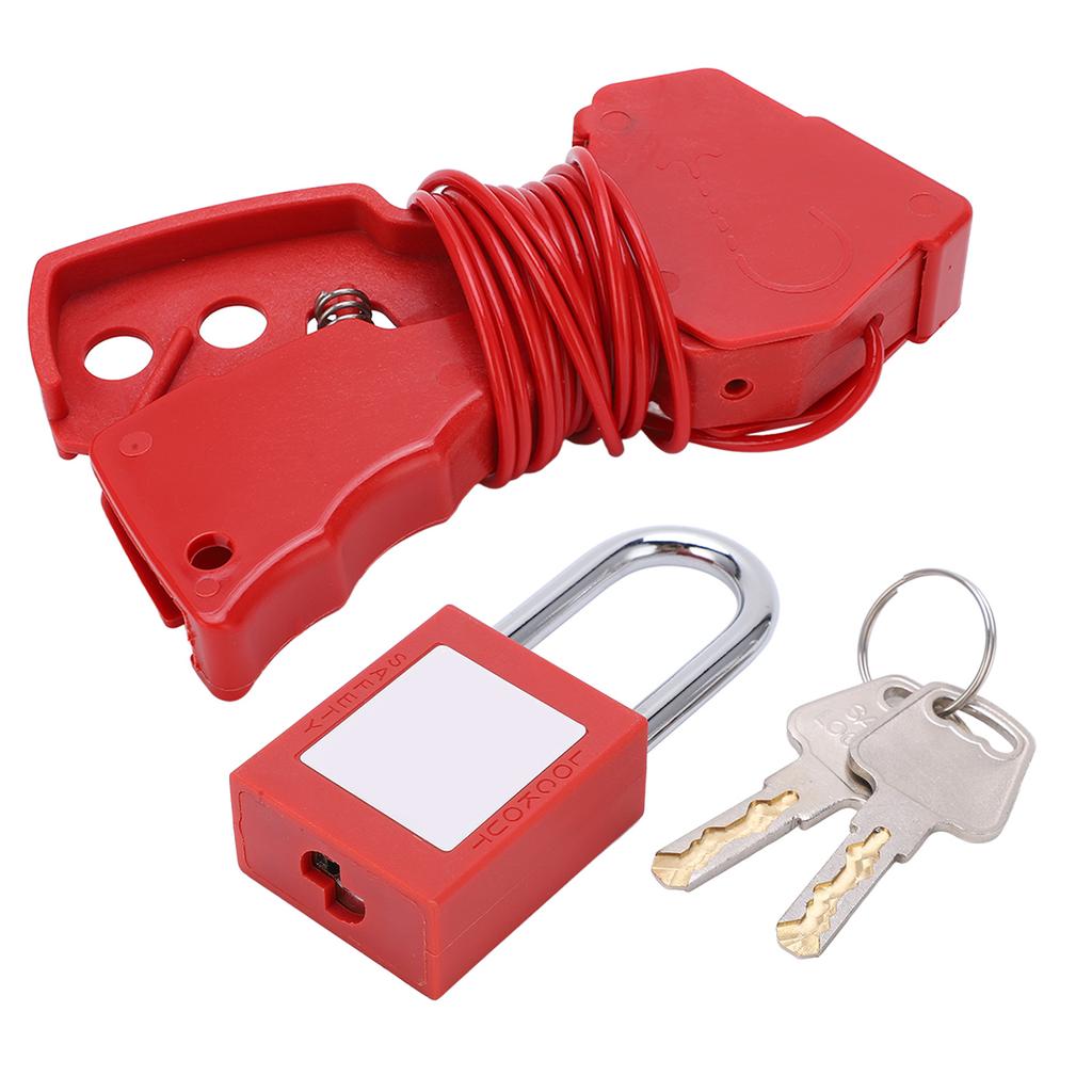 Verstellbares Kabelschloss 2,4 Meter Farbecht Robust Langlebig Edelstahl Korrosionsbeständig Sicherheitskabelschloss