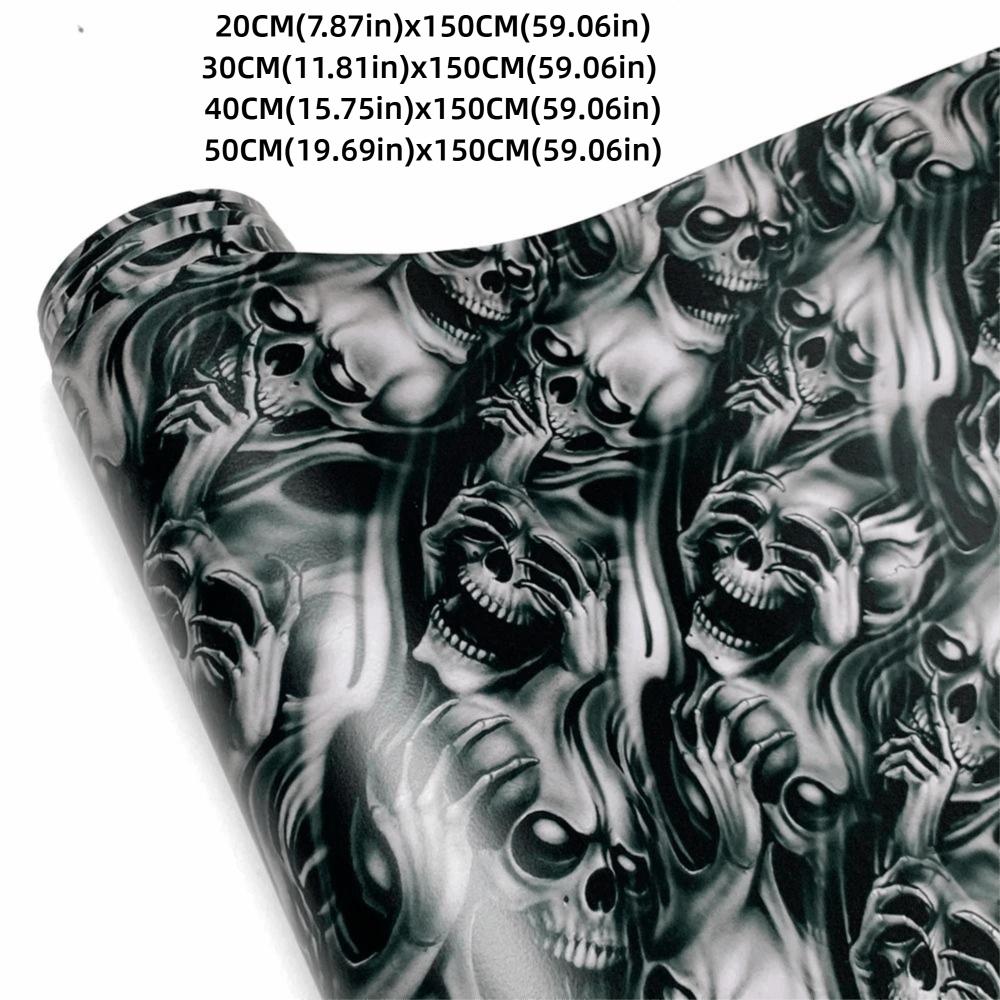 Skull Car Stickers Wrap Vinyl Film Self-Adhesive Modification Motorcycle Body Stickers Cartoon Printed