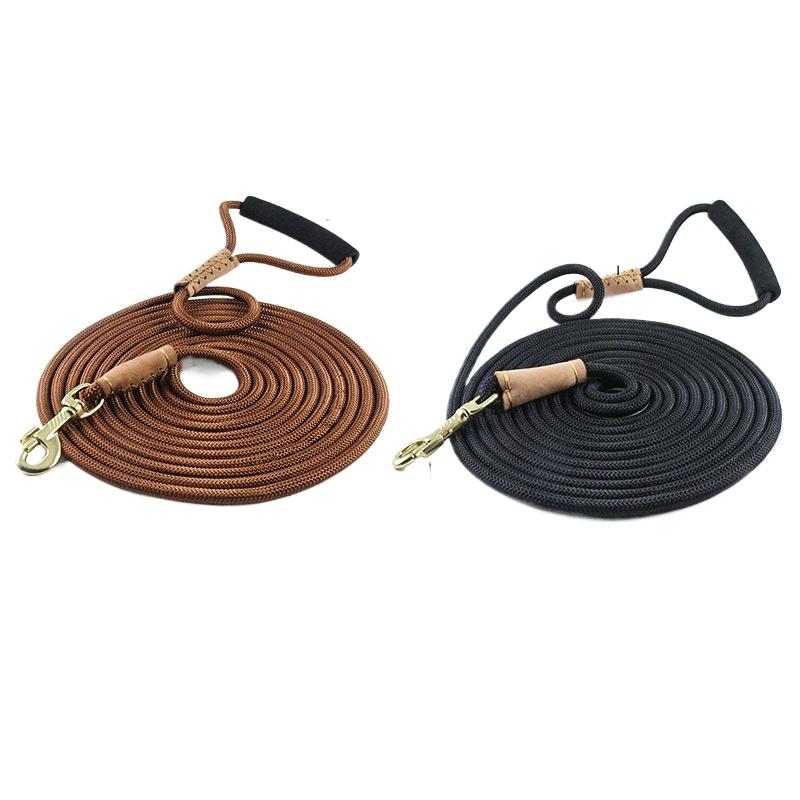 Dog Training Leash Rope Dog Check Cord Lightweight Small Medium Dog Tracking Leads Black Red Color Long Dog Leash