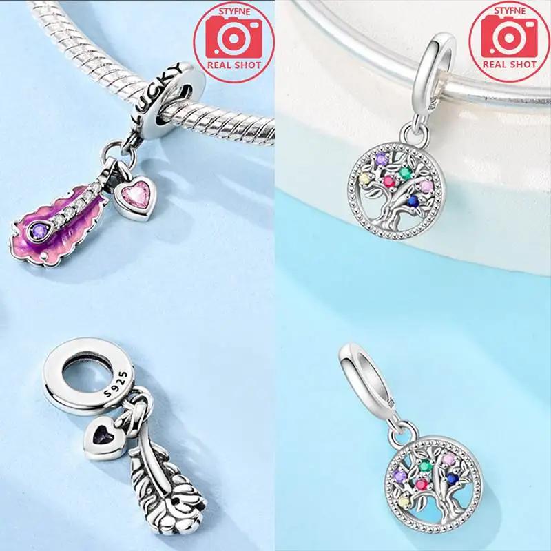 Orginal Copper Heart Wings Charm For Bracelet Bead Jewelry Charm For Woman Making Fine Jewelry Gift Diy Accesory