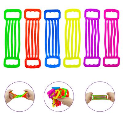5PCS Stretchy Strings Fidget Toys Training Arm Strength Stress Relief Sensory Toy Anxiety Autistic Stretchy String for Kids