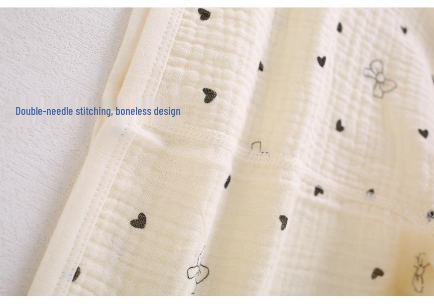 100% Cotton Baby Gauze Pajama Set: Long Sleeve, Summer-Ready