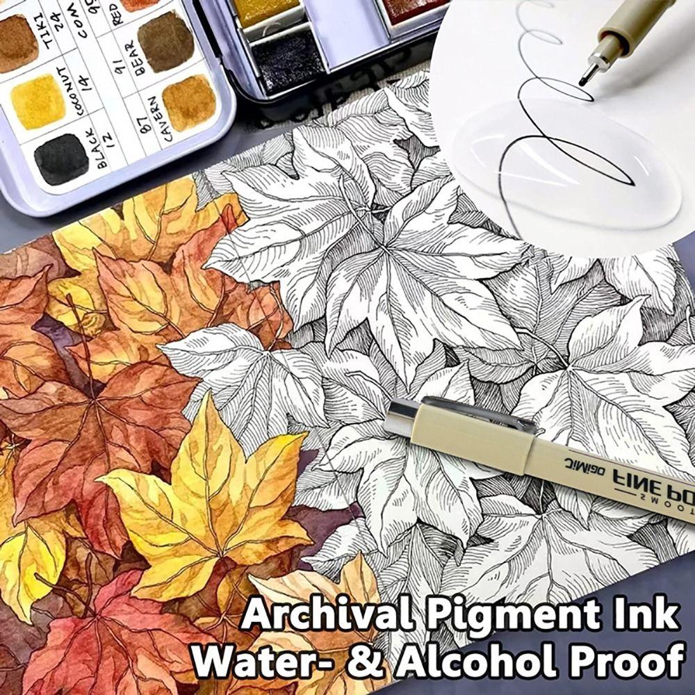 1Pcs Micron Drawing Pen Hook Line Sketching Needle Pen Ink Marker Pen  for Manga Draw Sketching