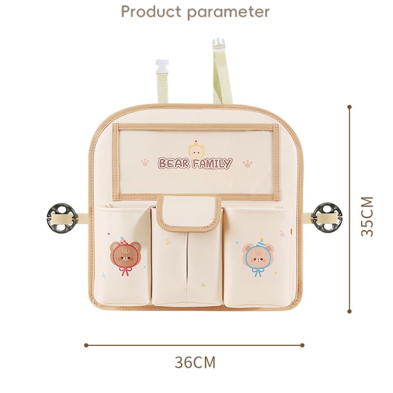 Car Seat Back Pocket Multi-functional Storage Bag Car Seat Back Hanging Garbage Bin Storage Car Interior Travel Accessories
