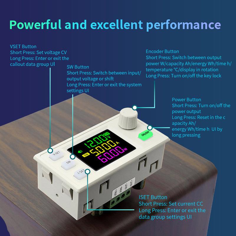 SK60X 60W 120W CNC Buck Boost DC Adjustable Voltage Regulator Power Supply Constant Voltage And Current Solar Charging Module.