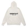 FEAR OF GOD ESSENTIALS Flocked Letter Hoodie Men Women Loose Fleece Sweatshirt Casual Streetwear