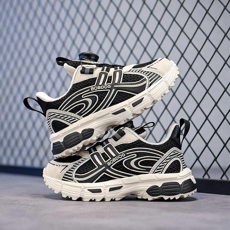 Barnesko Fritidssko Foreldre-barn Sko Trend Sko Barnetrend All-Match Uformell mote Sko med roterende knapp Basketballsko