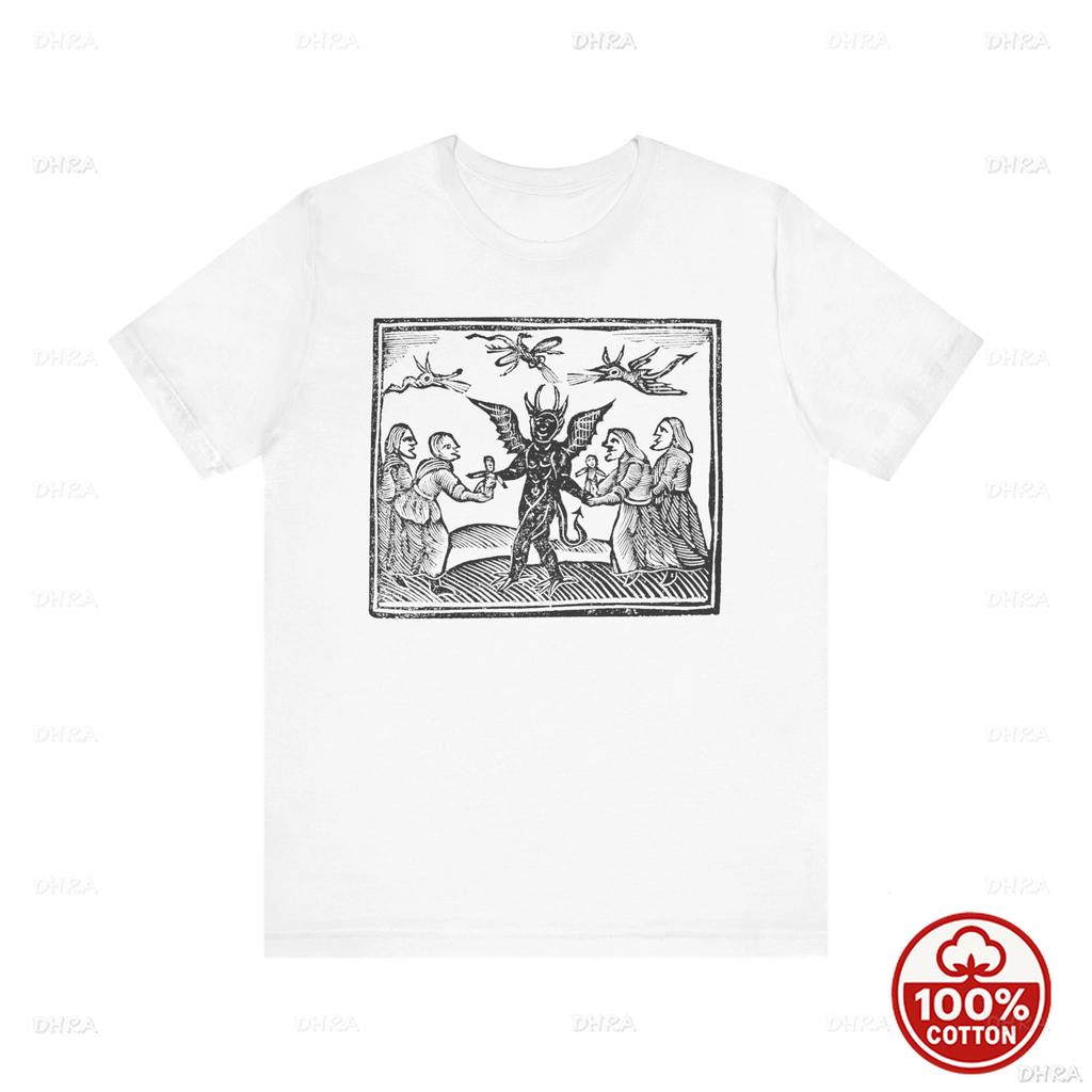 Wax Doll for Devil Mystery Woodcut Shirt Retro Voodoo Black Magic Tshirt Creepy Unisexs and Unisexs Soft 100cotton Loose Tshirts