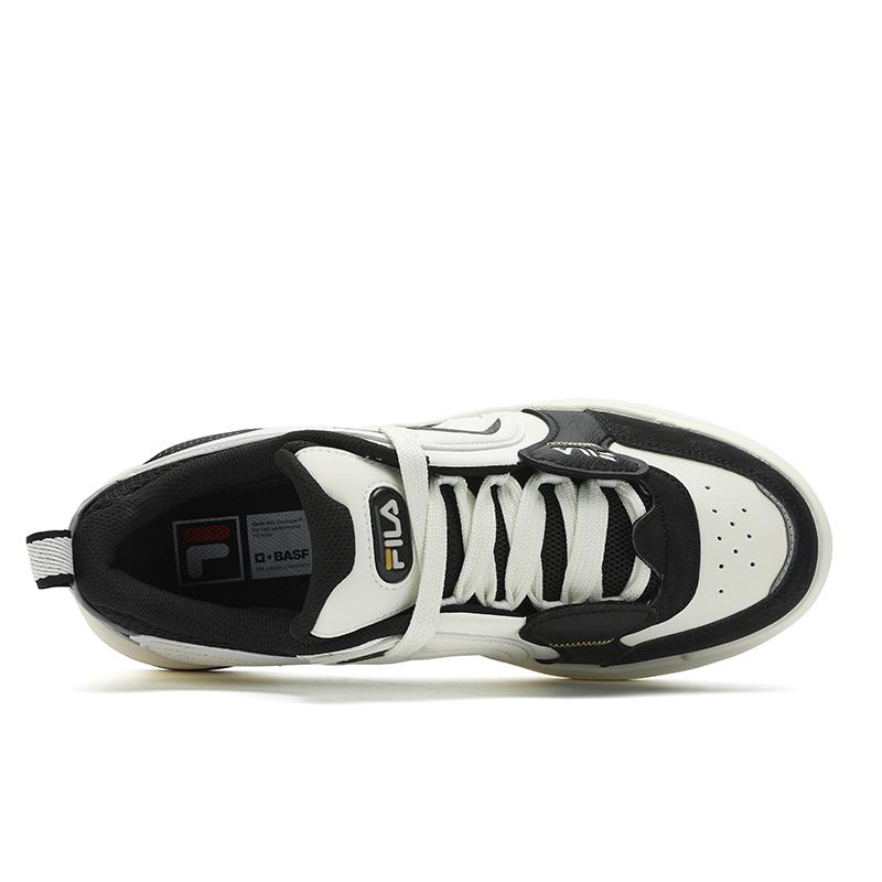 New FILA VIBE Abrasion Resistant Low Top Skateboard Shoes Men's Black White F12M512201FBP