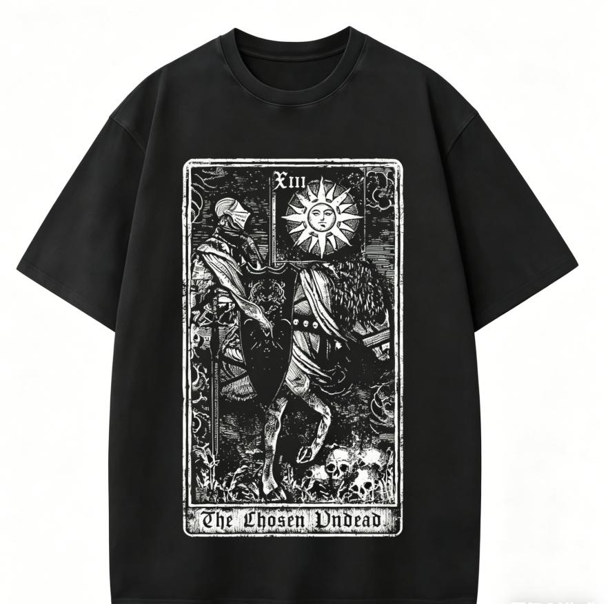 Dark Souls Anime Lover Washed T-shirt Year round clothing high quality personality Clothes Plus Size Unisex New Model Couples tee